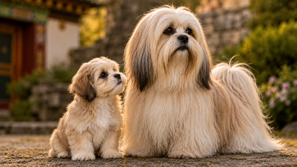 Lhasa Apsos puppy